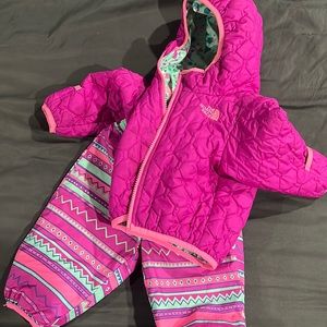 Reversible Girls Infant size 6-9mon Northface winter Coat and Snowpants